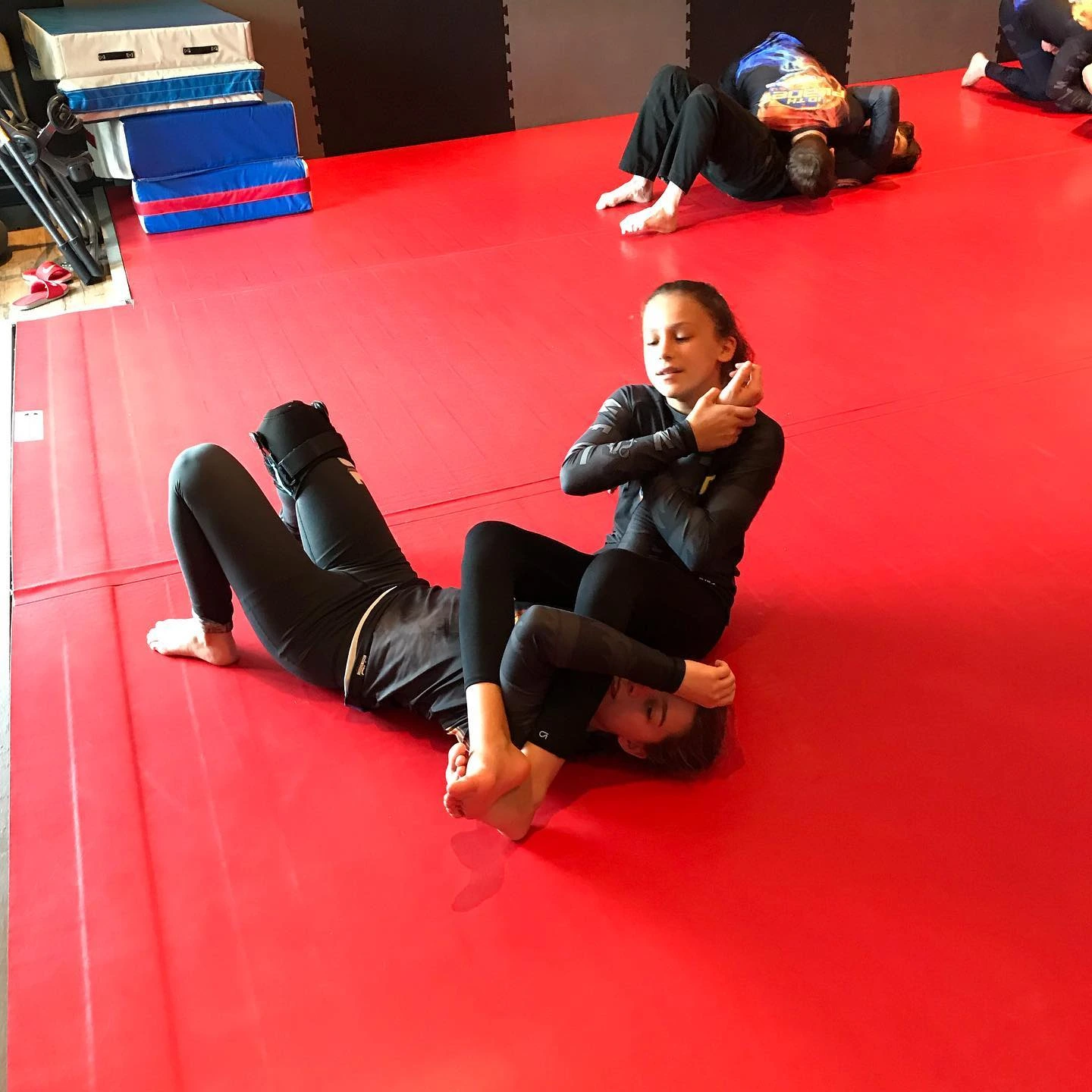 Kid working on martial arts