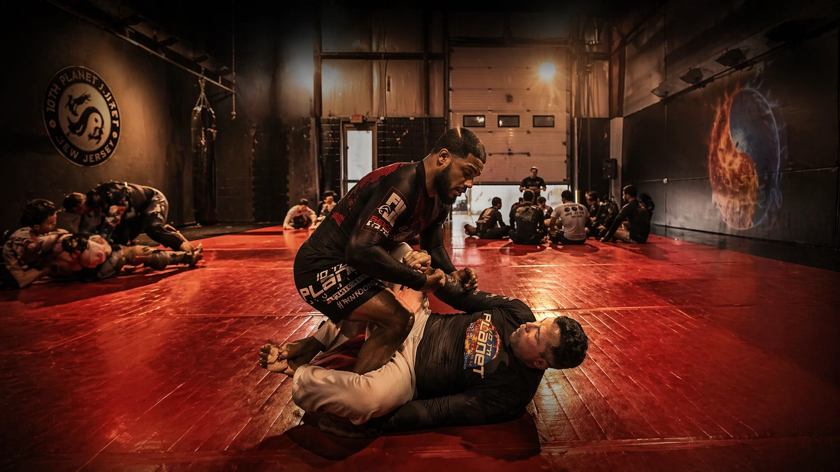 Live jiu-jitsu rolling inside 10th Planet Jiu-Jitsu Newton